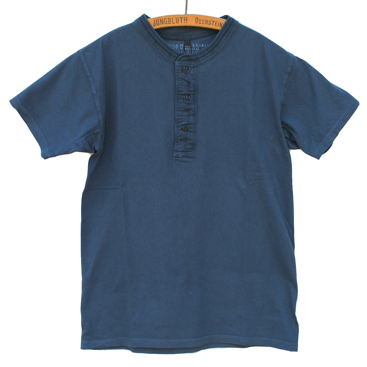NIGEL CABOURN Vintage Henley Short Sleeve T-shirt – Navy | PAVEMENT